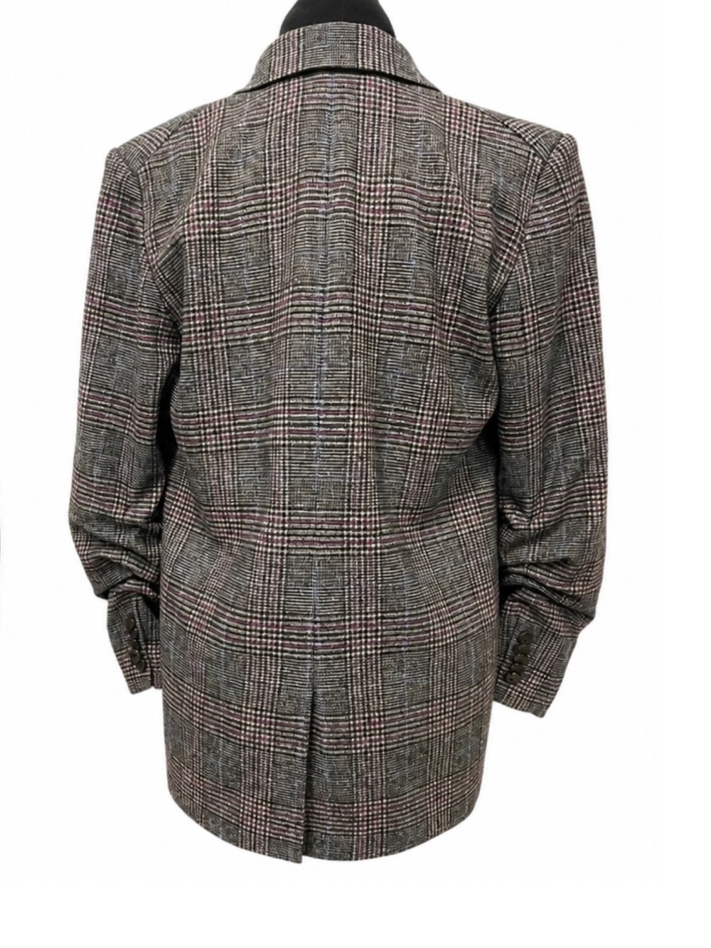 Veronica Beard Gray Glen Plaid women’s blazer with detachable inside zipper - Picture 2 of 4